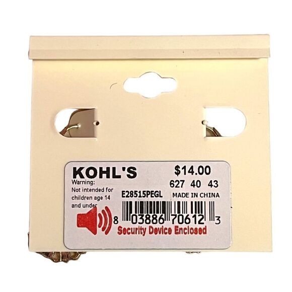 🤯5/$20🤯 Lauren Conrad Gold Tone Rhinestone Dangle Earrings NWT - Picture 3 of 3